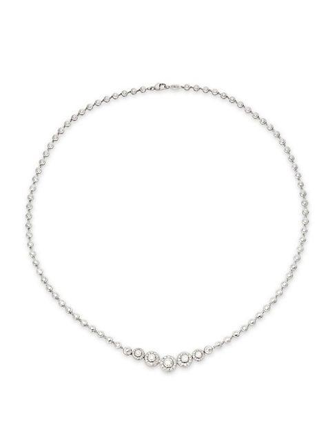 Effy 14k White Gold & White Diamond Necklace