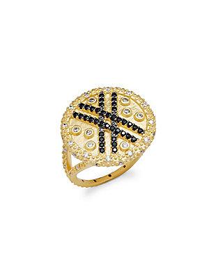 Freida Rothman Crystal Pave Stripe Ring