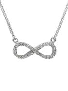 Effy Pav&eacute; Classica 14k White Gold & Diamond Infinity Necklace