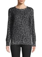Equipment Rei Leopard-print Cotton & Cashmere Sweater