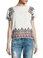 Romeo & Juliet Couture Embroidered Crewneck Top