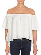 Finders Keepers Better Days Ruffled Off-the-shoulder Top