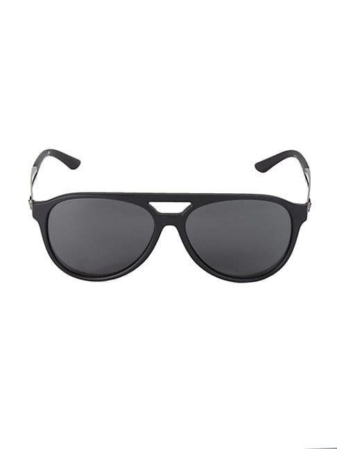 Versace 60mm Polarized Aviator Sunglasses