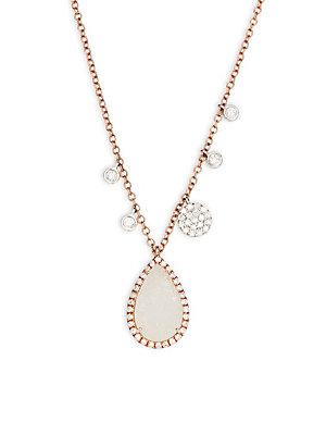 Meira T Diamond Teardrop Pendant Necklace
