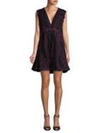 Free People Embroidered V-neck Mini Dress