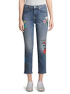 Escada Floral-embroidered Jeans
