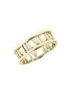 Sterling Forever 14k Gold Vermeil Roman Numeral Open Band Ring