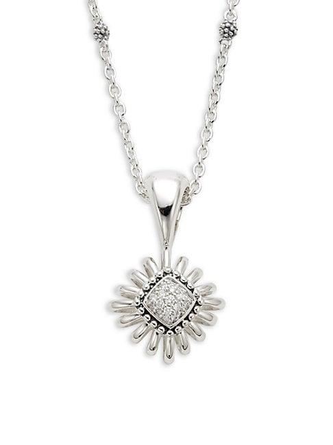 Lagos Sterling Silver & Diamond Pendant Necklace