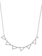Meira T 14k White Gold & Geometric Diamond Necklace