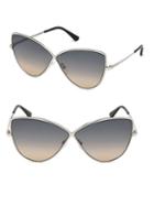 Tom Ford Elise Metal 65mm Cat Eye Sunglasses