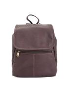 Royce New York Travel Leather Laptop Backpack