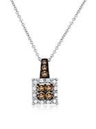 Le Vian Chocolatier Diamond & 14k White Gold Square Pendant Necklace