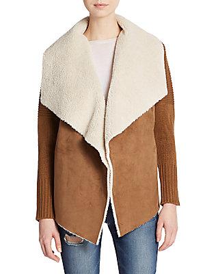 Dolce Cabo Sueded Faux Shearling Sweater