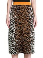 Stella Mccartney Leopard Print Jacquard Skirt