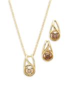 Le Vian Chocolatier Two-piece 14k Honey Gold Pendant Necklace And Stud Earrings Set