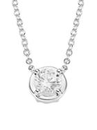 Lafonn Sterling Silver Round Pendant Necklace