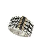 Effy Twisted 18k Gold & Sterling Silver Diamond Ring