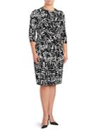 Calvin Klein Abstract Ruched Dress