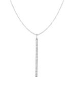 Saks Fifth Avenue Diamond 14k White Gold Vertical Bar Pendant Necklace