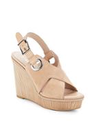 Bcbgeneration Leather Open-toe Wedge Sandals