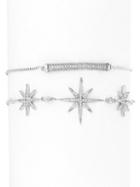 Eye Candy La Cubic Zirconia Star & Bar Charm Bracelet Set
