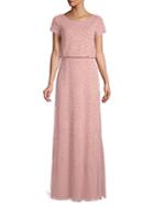 Adrianna Papell Embellished Boatneck Gown