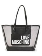 Love Moschino Transparent Mesh Logo Tote