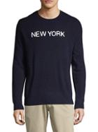 Cashmere Saks Fifth Avenue Graphic Cashmere Sweater