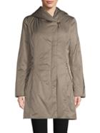 T Tahari Metallic Hooded Raincoat