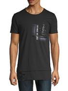 Ron Tomson Distressed Graphic Cotton Tee