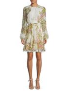 Giambattista Valli Floral-print Silk A-line Dress
