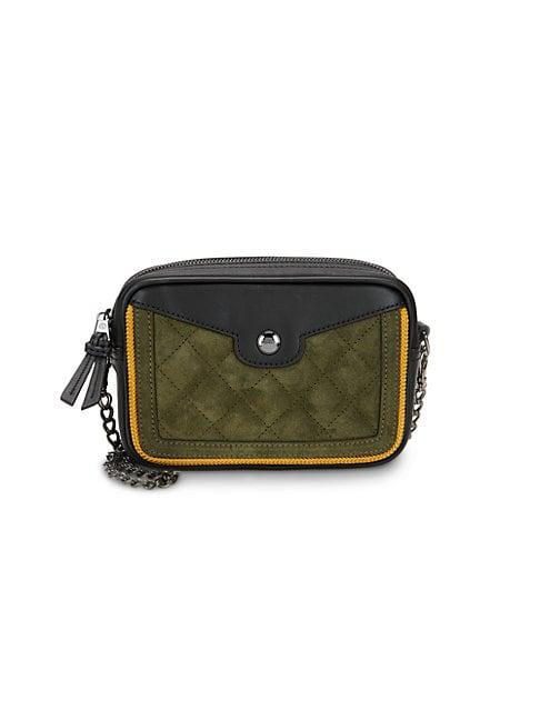 Longchamp Convertible Leather & Suede Crossbody Bag