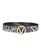 Valentino By Mario Valentino Giusy Leopard Python-embossed Leather Belt