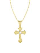 Chloe & Madison Crystal Cross Pendant Necklace