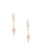 Saks Fifth Avenue 14k Rose Goldtone & Diamond Drop Earrings