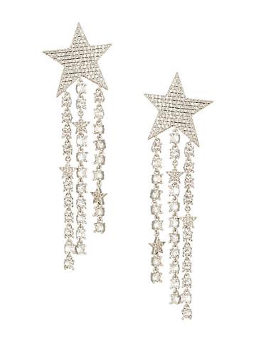 Eye Candy La Luxe Crystal & Silvertone Shooting Star Earrings