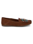 Free People Embellished Suede Loafers