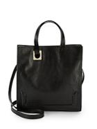Halston Heritage Solid Leather Convertible Crossbody Tote