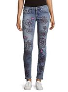 True Religion Floral-print Denim Jeans