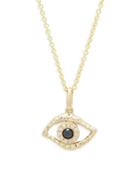 Effy Diamond & 14k Yellow Gold Eye Pendant Necklace