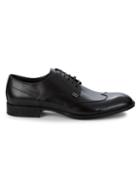 Versace Leather Wingtip Dress Shoes