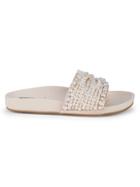 Badgley Mischka Florence Imitation Pearl Slide Sandals