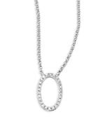 Kc Designs Diamond & 14k White Gold Open Oval Necklace