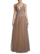 Valentino Embellished Tulle Evening Gown