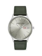 Kenneth Cole New York Classic Stainless Steel Leather-strap Watch