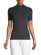 Saks Fifth Avenue Ribbed Cotton Blend Top