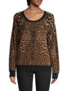 Amicale Leopard-print Cashmere Sweater