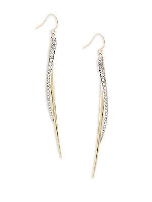 Alexis Bittar Swarovski Crystal Double Dagger Drop Earrings