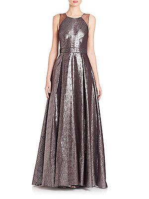 Saks Fifth Avenue Off 5th Textured Metallic Ball Gown