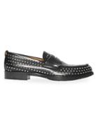 Burberry Emile Studded Leather Loafers